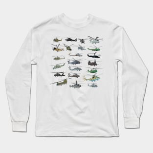 Modern Military Helicopters Long Sleeve T-Shirt